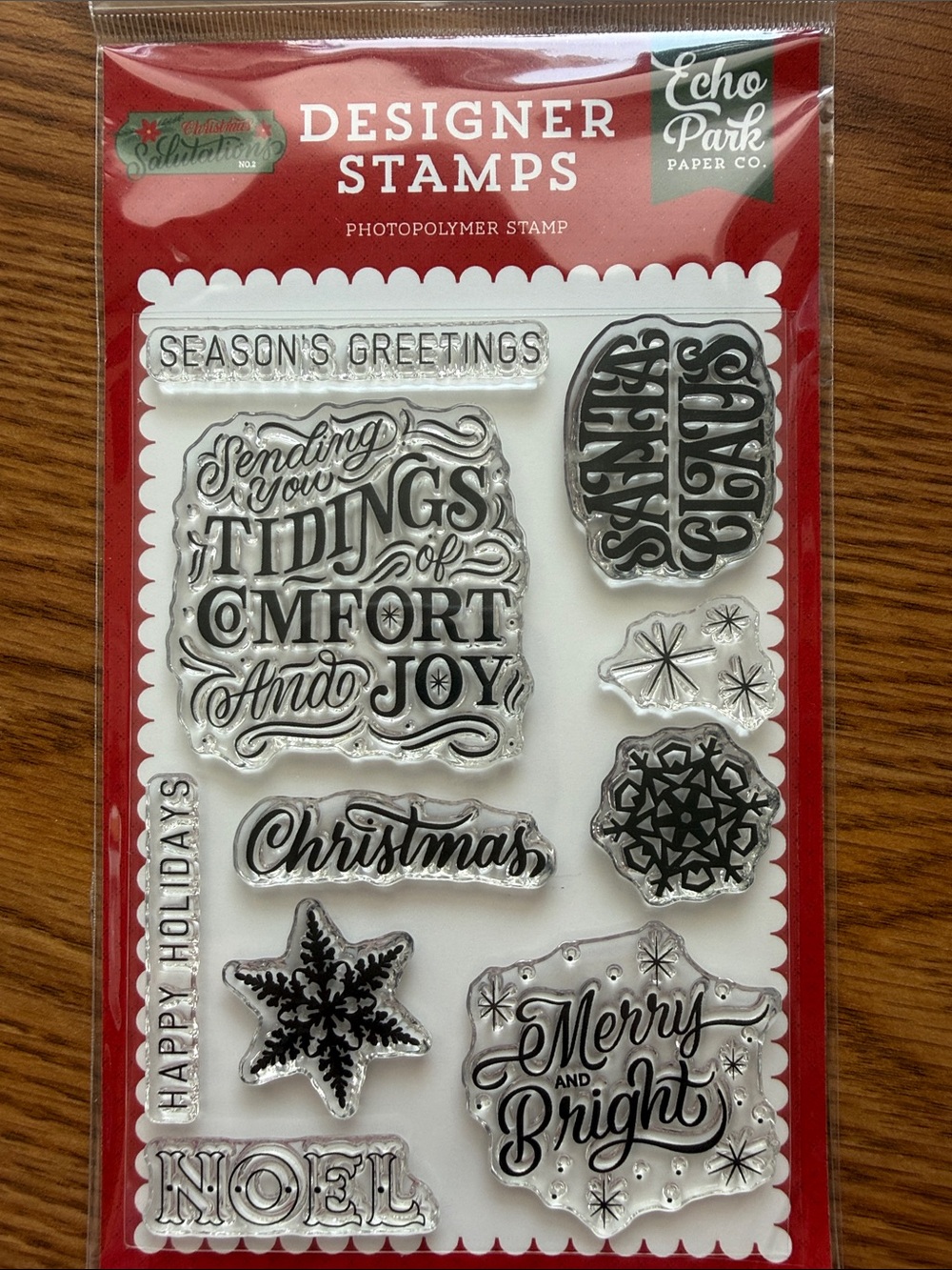 Echo Park Holiday Sentiments Stamp Set